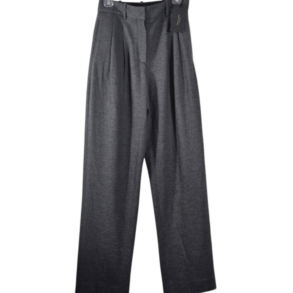 Rag & Bone 4 Women's Trouser Takisada-Osaka Wool Gray NWT